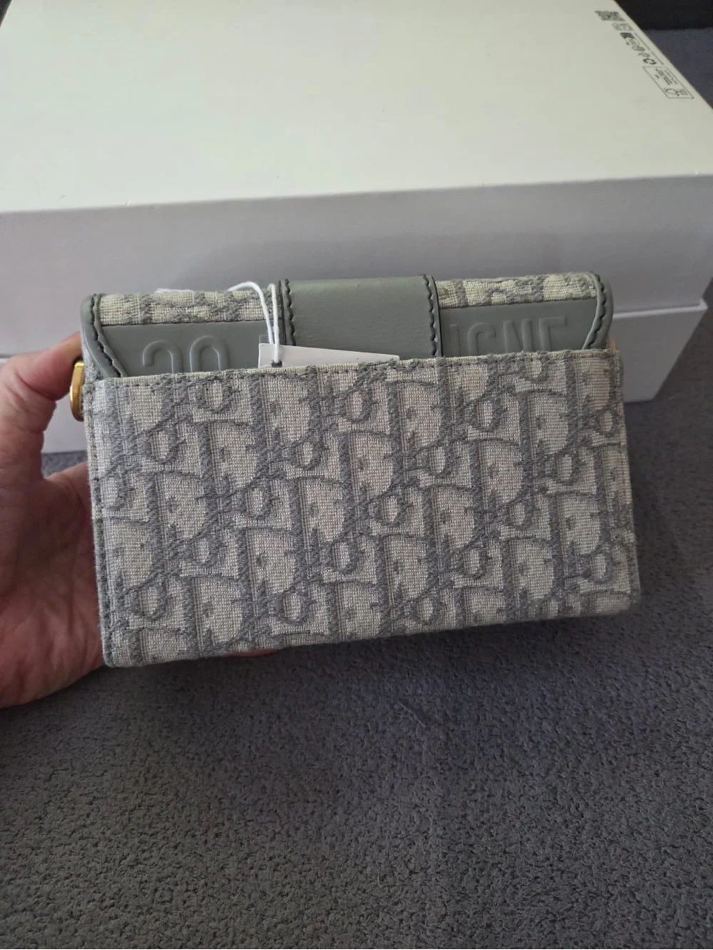 DIOR Women's 30 Montaigne Box Bag in DIOR Oblique Jacquard NWT